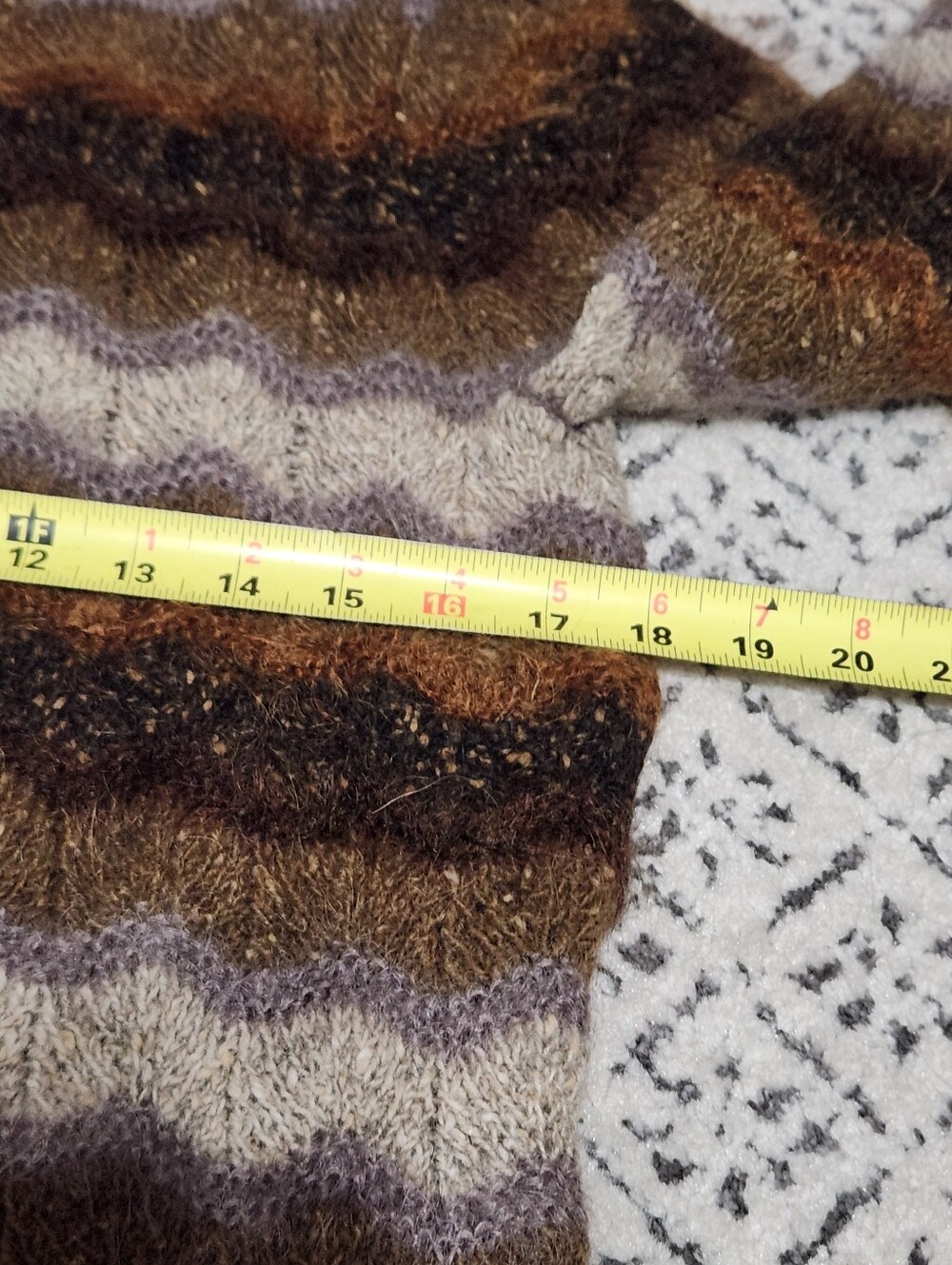 Vintage Neiman Marcus Mohair Wool Blend Striped Fuzzy Sweater Made in England M - Picture 6 of 10